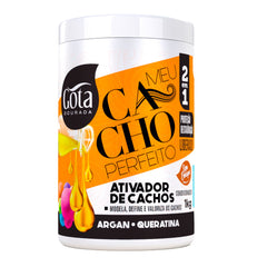 Ativador de Cachos Oléo de Argan e Queratina Gota Dourada 1kg