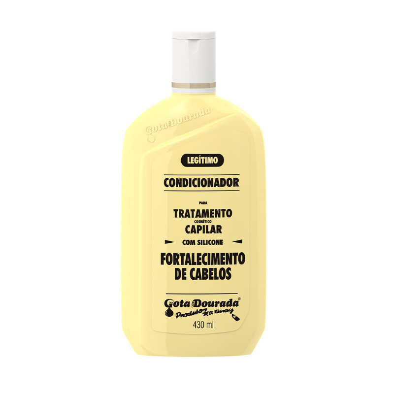 Kit Shampoo 430ml e Condicionador Tradicional 430ml + Creme Fortalecimento 320 ml Gota Dourada