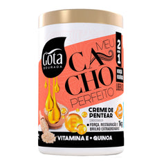 Creme de Pentear Meu Cacho Perfeito Vitamina E e Quinoa Gota Dourada 1 Kg