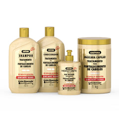 Kit Fortalecimento Cabelos Quimicamente Tratados Gota Dourada