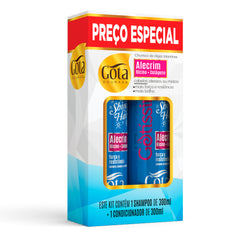 Kit Gotíssima Chuvisco de Algas Marinhas Gota Dourada Shampoo 300ml + Condicionador 300ml