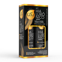 Kit Hialurônico Shampoo Gota Dourada 300 ml + Condicionador 300 ml