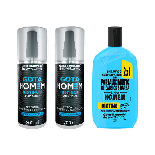 Kit 2 Body Instinct + Shampoo (Brinde)