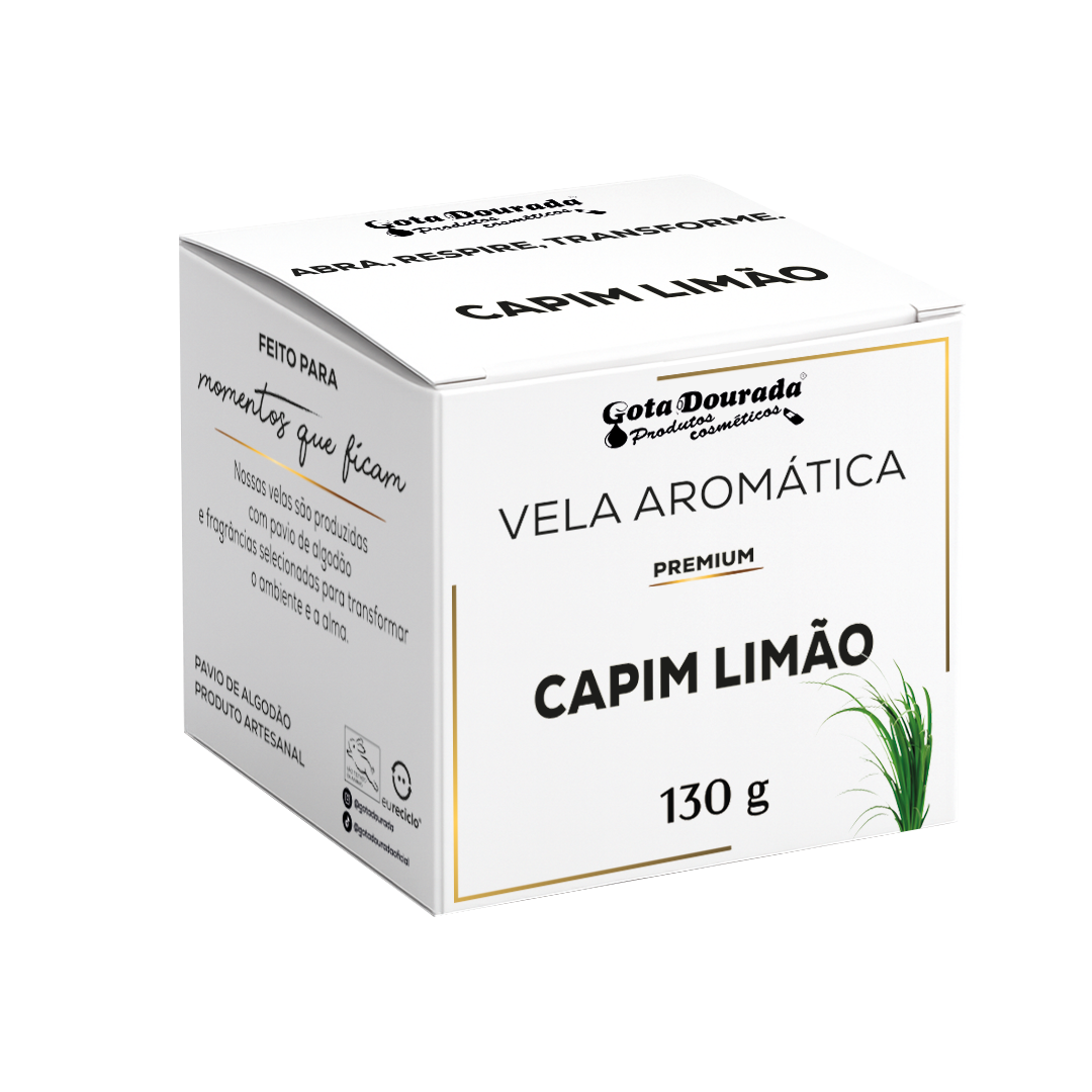 Trio de Velas Premium - Capim Limão, Alecrim e Morango com Limão