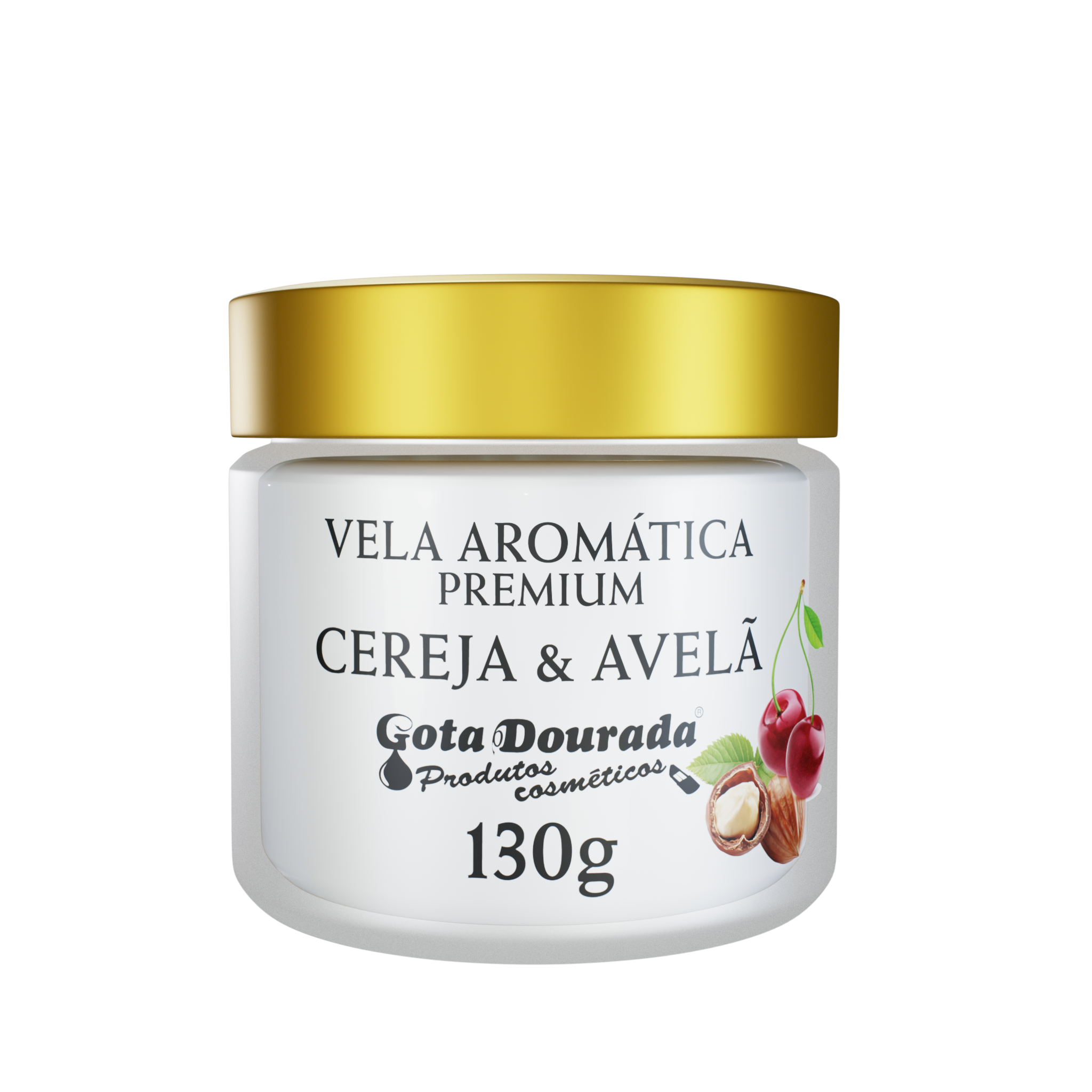 Vela Aromática Premium - Cereja & Avelã