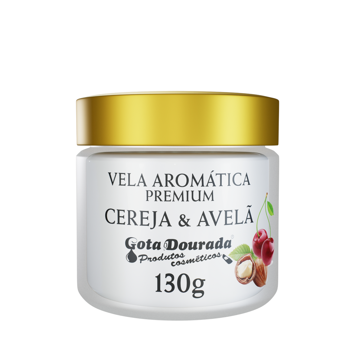 Vela Aromática Premium - Cereja & Avelã