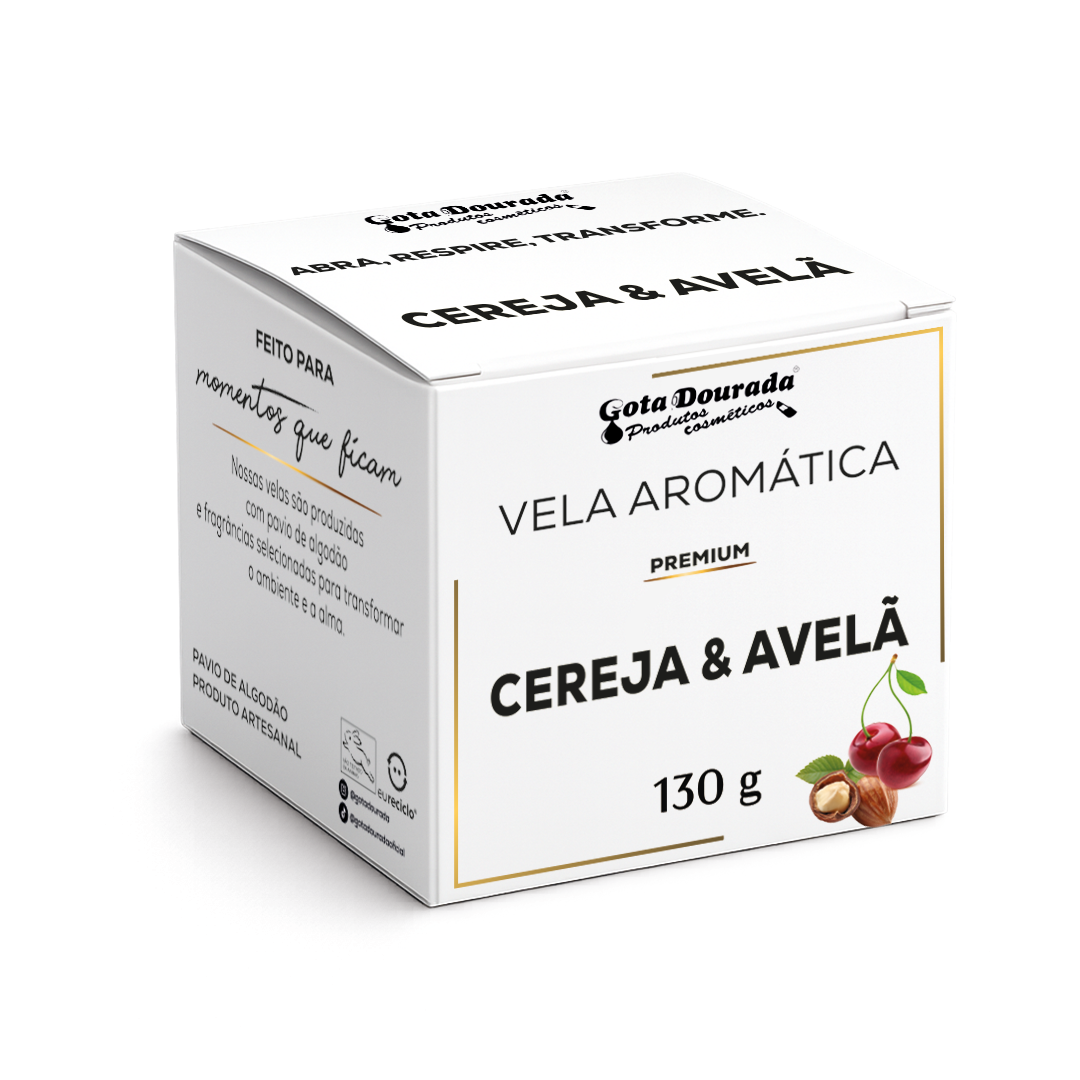 Vela Aromática Premium - Cereja & Avelã