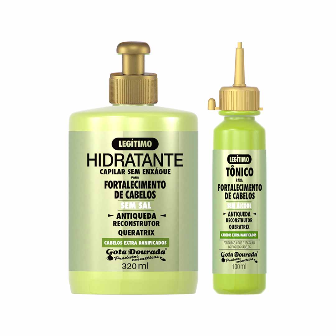 Kit Antiqueda Queratrix Gota Dourada: Reconstrução e Fortalecimento