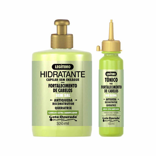 Kit Creme Para Pentear + Tônico Fortalecimento Antiqueda