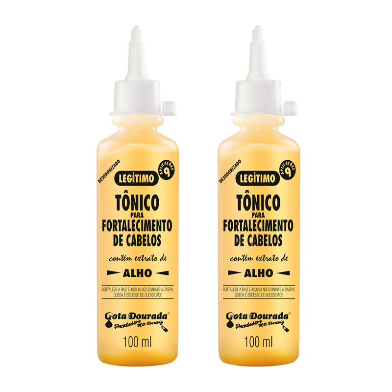 Kit 2 Tônicos Fortalecimento Tradicional Gota Dourada 100ml