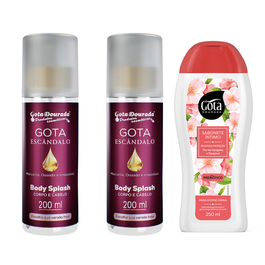 Kit 2 Body Gota Escândalo + Sabonete Íntimo (Brinde) (Cópia)