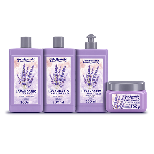 Kit Linha Lavandário Gota Dourada Completa – 4 Produtos