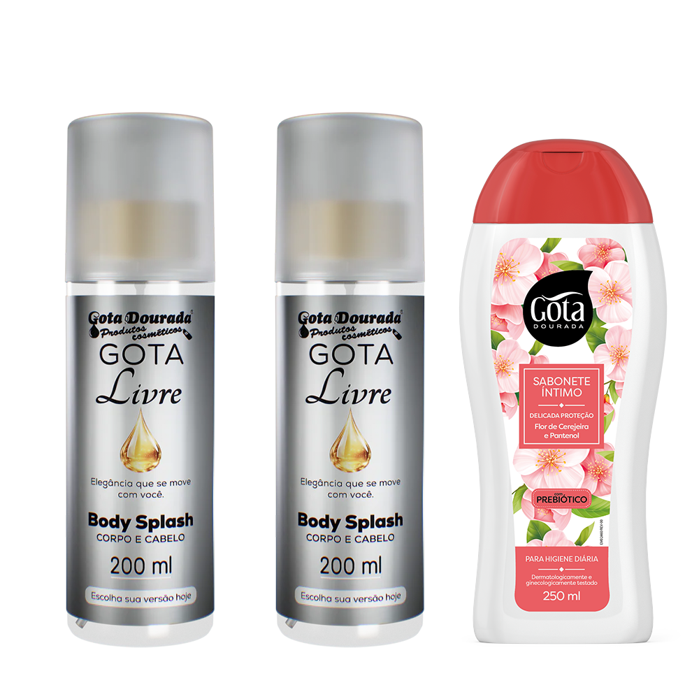 Kit 2 Body Gota Livre + Sabonete Íntimo (Brinde)