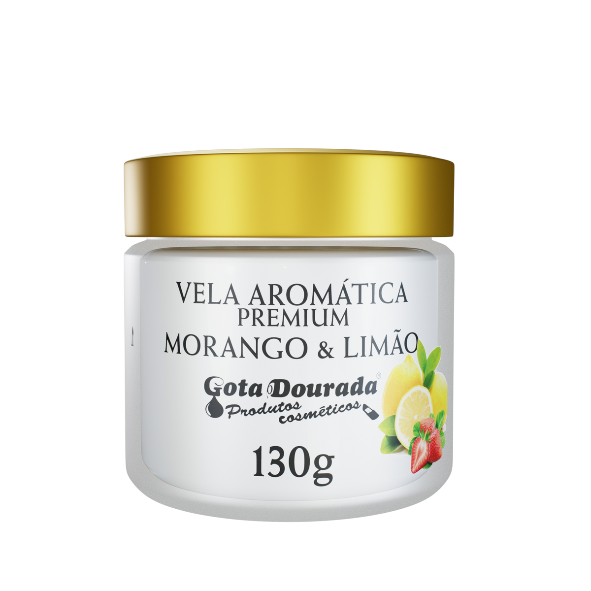 Trio de Velas Premium - Capim Limão, Alecrim e Morango com Limão