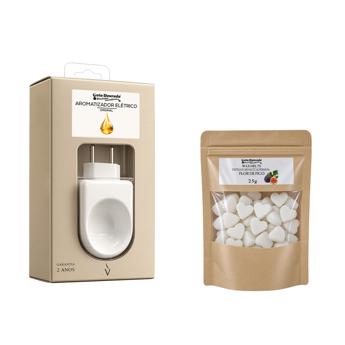 Kit Aromatizador Elétrico de Original + Pastilhas Aromáticas - Wax Melt Flor de Figo