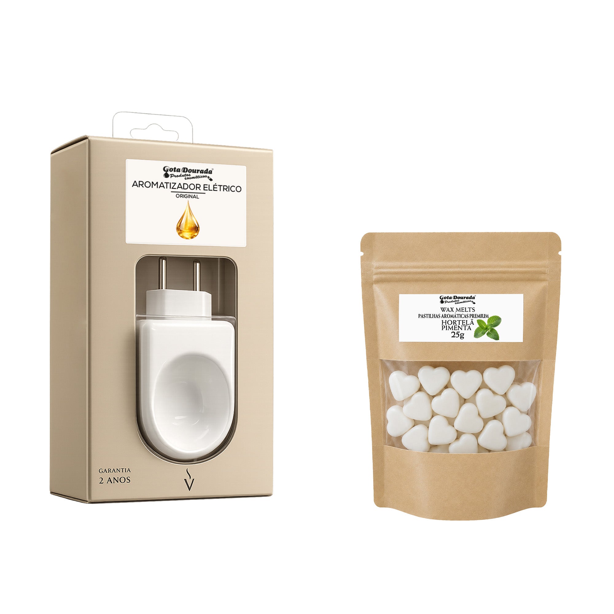 Kit Aromatizador Elétrico de Original + Pastilhas Aromáticas - Wax Melt Hortelã-Pimenta