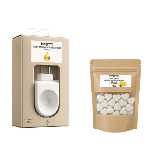 Kit Aromatizador Porcelana + Wax Melt Limão Siciliano