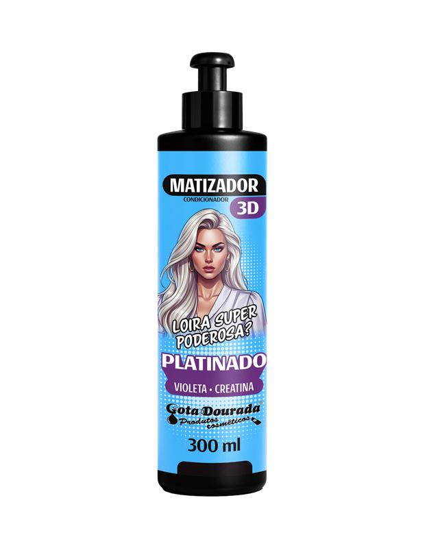 Matizador Condicionador 3D Platinado Gota Dourada 300 ml