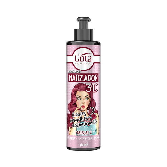 Matizador Condicionador 3D Marsala Gota Dourada 120 ml
