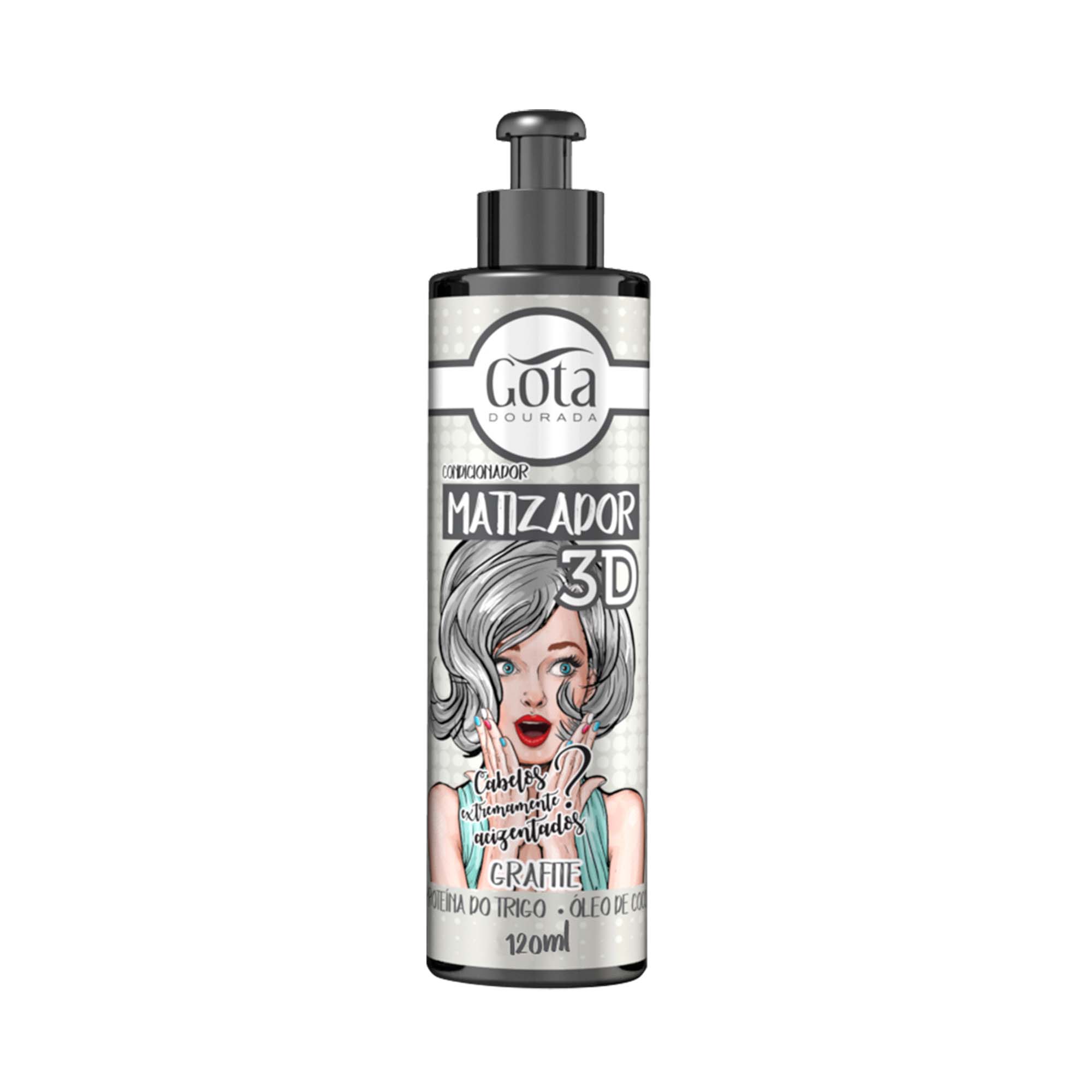Matizador Condicionador 3D Grafite Gota Dourada 120 ml