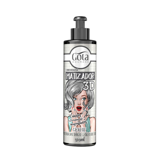 Matizador Condicionador 3D Grafite Gota Dourada 120 ml