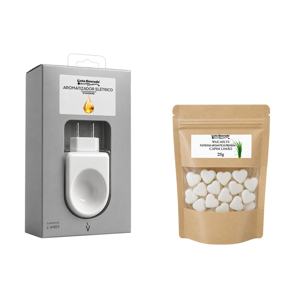 Kit Aromatizador + Wax Melt Capim Limão