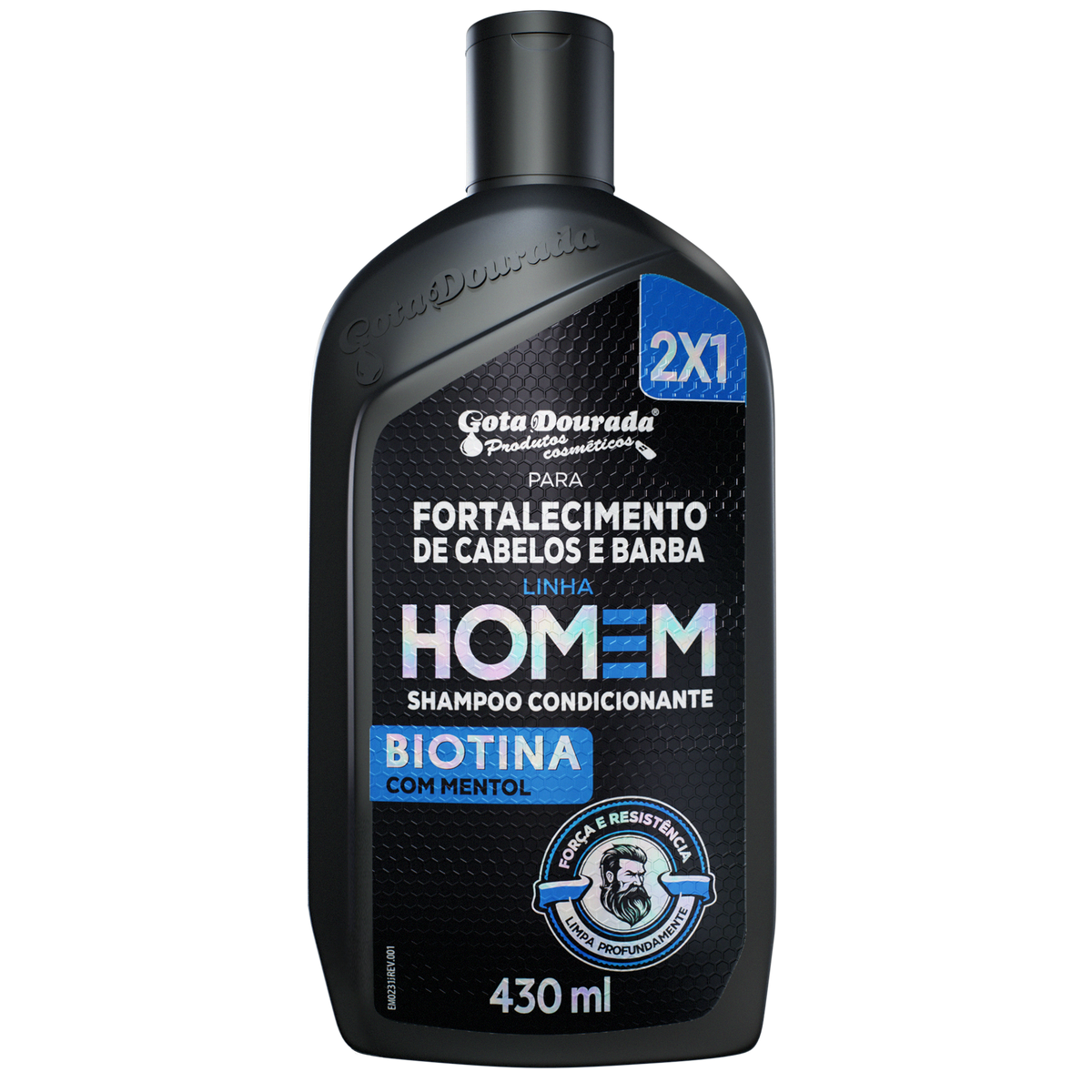 Shampoo 2 em 1 Homem Gota Dourada 430ml