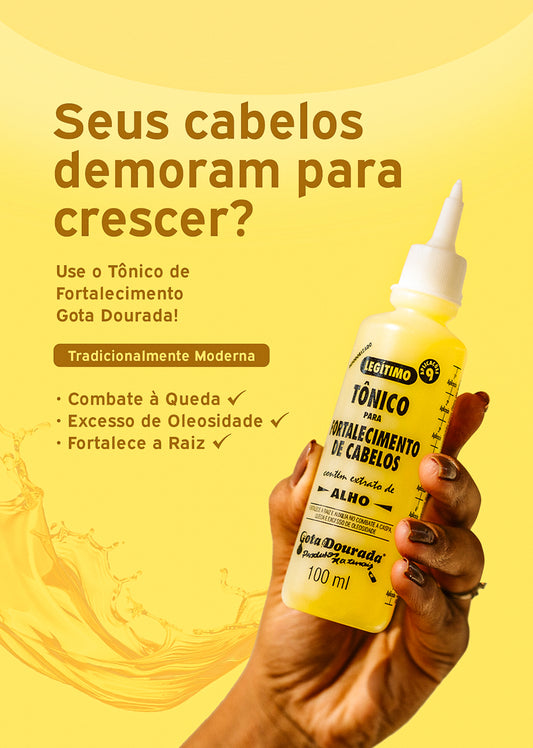 Kit 2 Tônicos Capilares de Alho Gota Dourada - Fortalecimento de Cabelos com Extrato de Alho