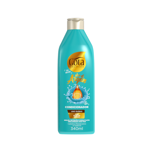 Kit Uso Diário Óleo de Argan Gota Dourada Shampoo + Condicionador 340ml