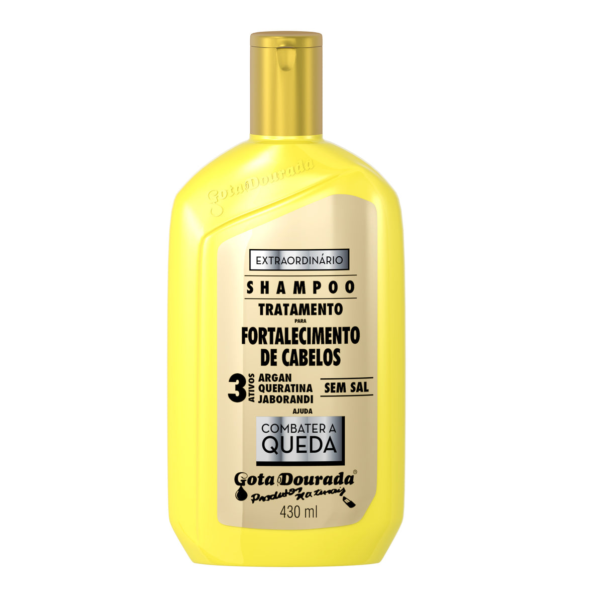 Kit Extraordinário de Combate à Queda Shampoo + Condicionador 430ml + Tônico 100ml Gota Dourada
