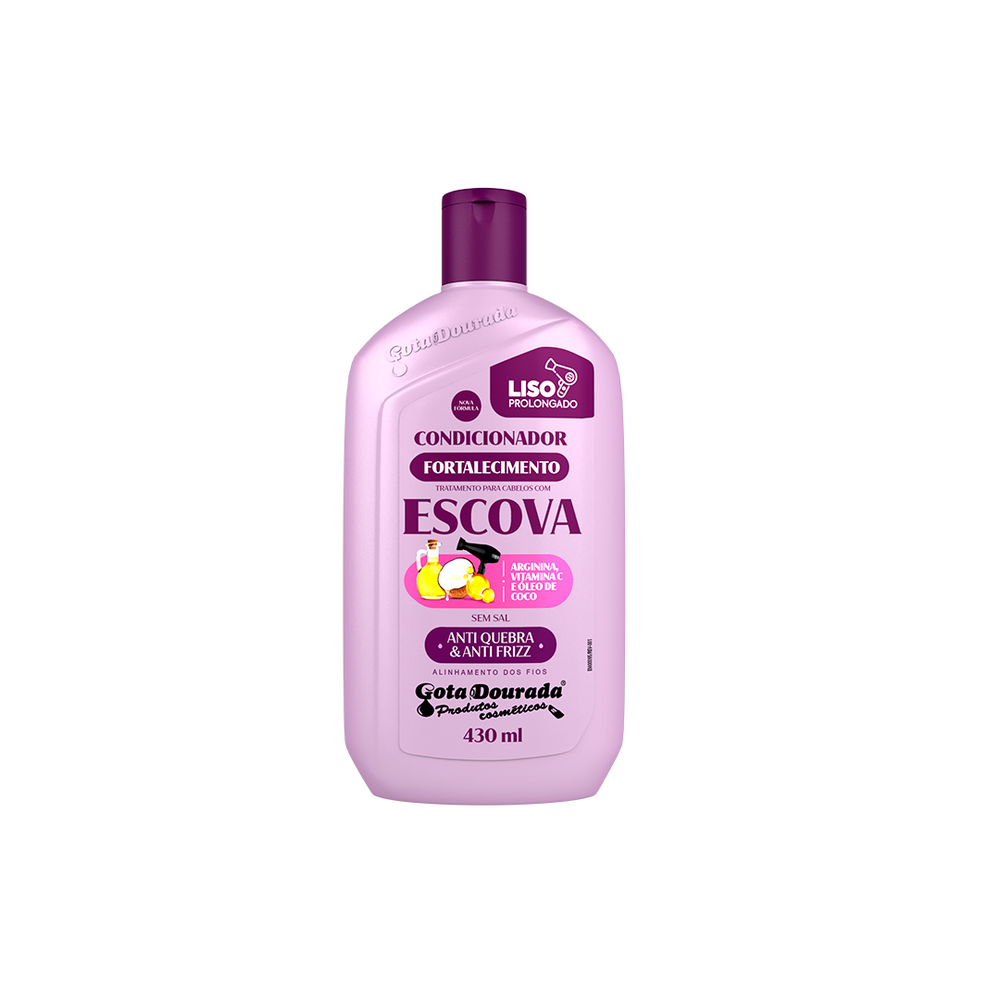 Condicionador Fortalecimento Escova Gota Dourada 430 ml