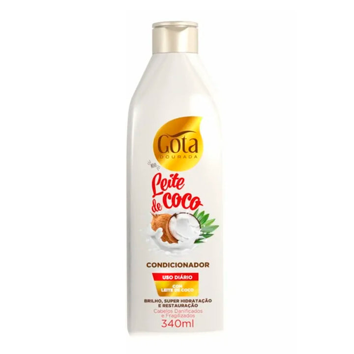 Condicionador Uso Diário Leite de Coco Gota Dourada 340ml