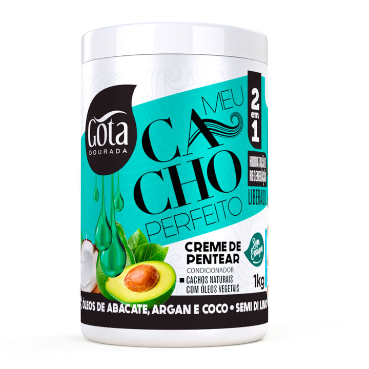 Creme de Pentear Meu Cacho Perfeito Óleo de Abacate, Argan e Coco 1 Kg
