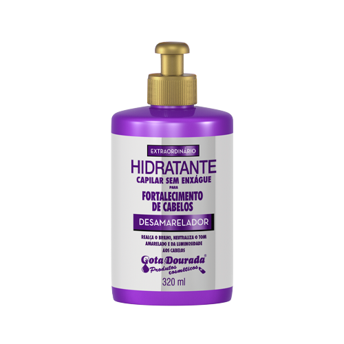 Creme Hidratante Sem Enxágue Desamarelador Gota Dourada 320ml