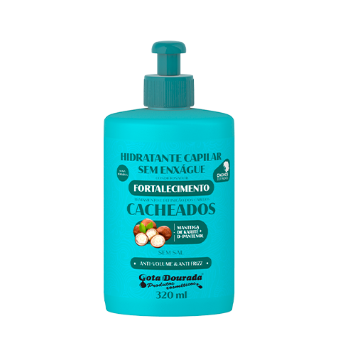 Creme Sem Enxágue Cabelos Cacheados Gota Dourada 320 ml