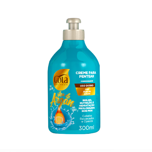 Creme Sem Enxágue Uso Diário Óleo de Argan Gota Dourada 300 ml