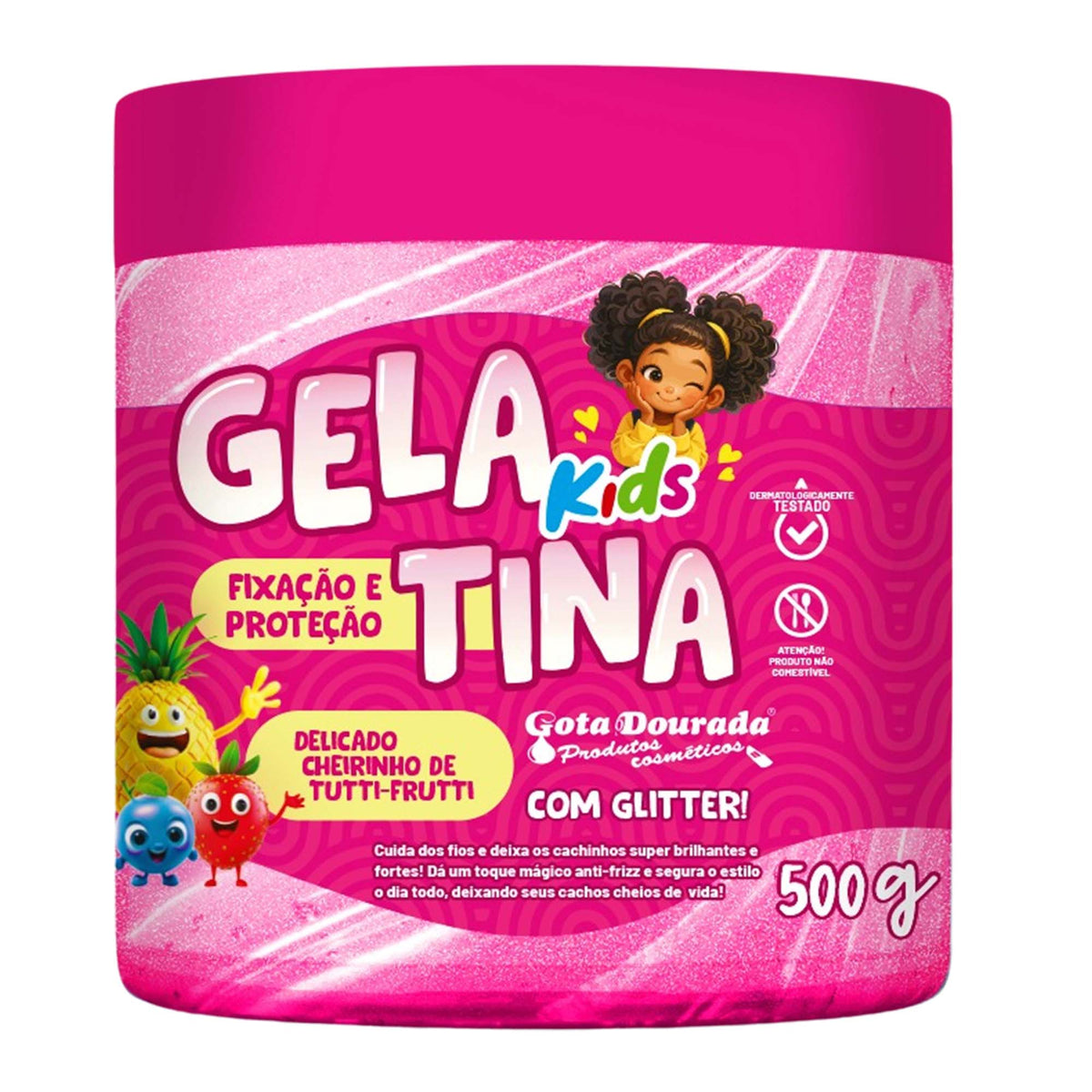 Kit Clubinho Infantil Cabelos Cacheados + Gelatina Kids Tutti Frutti