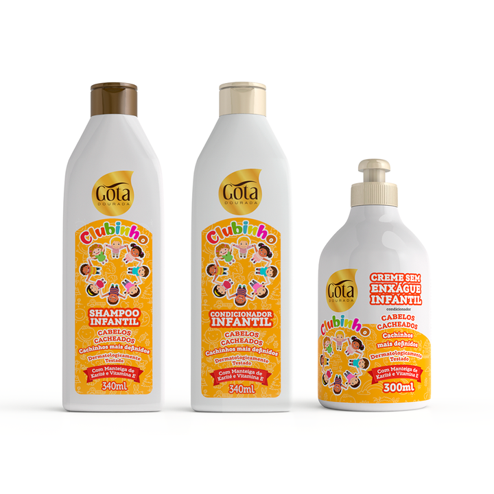 Kit Infantil Clubinho Para Cabelos Cacheados