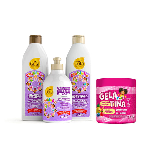 Kit Combinho Kids Gota Dourada