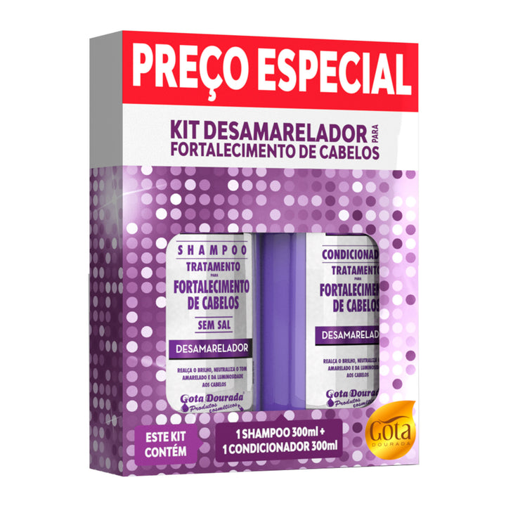 Kit Desamarelador Gota Dourada Shampoo + Condicionador 300ml