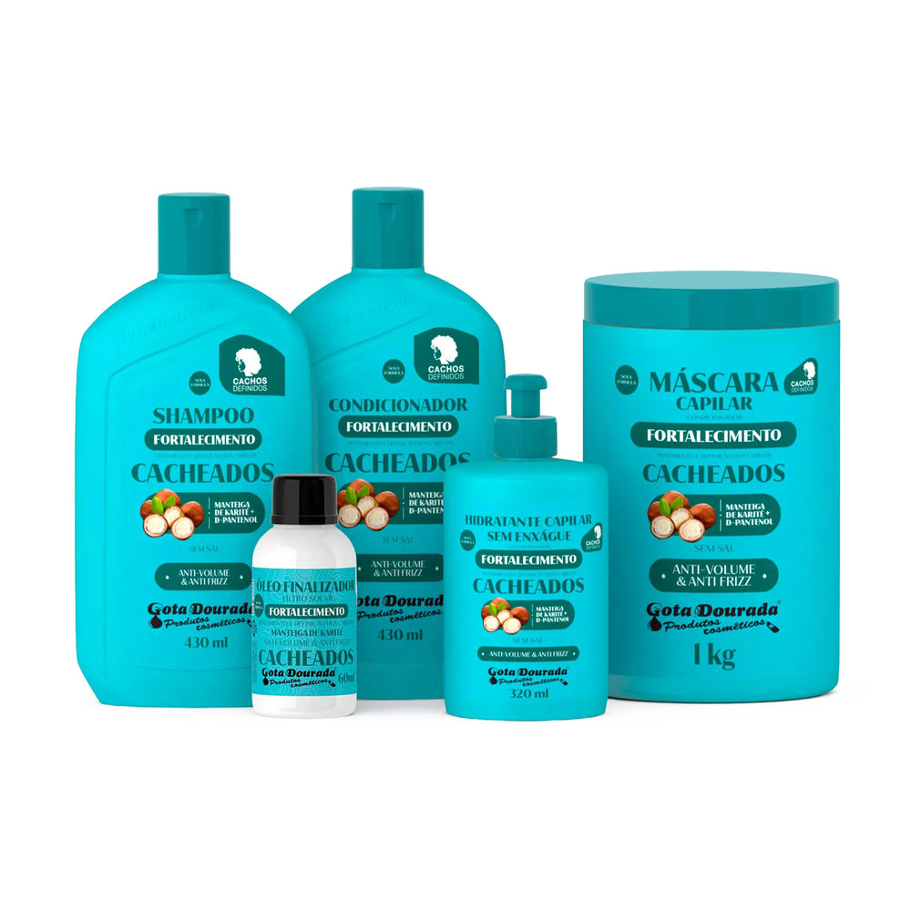 Kit Fortalecimento Cacheados Gota Dourada