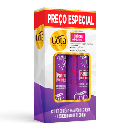Kit Gotíssima Chuva de Balsamo Gota Dourada Shampoo 300ml + Condicionador 300ml