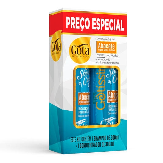 Kit Gotíssima Orvalho de Jojoba Gota Dourada Shampoo 300ml + Condicionador 300ml