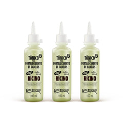 Kit Trio Tônico Rícino Gota Dourada – Fortalecimento e Crescimento dos Fio