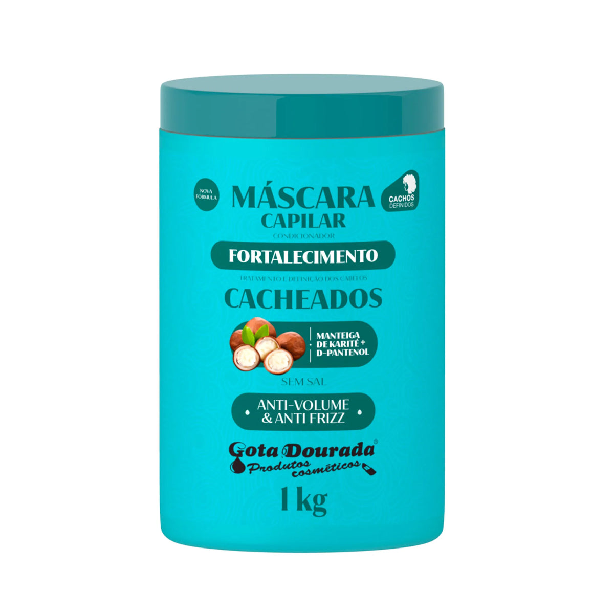 Máscara Fotalecimento Cacheados Gota Dourada 1Kg