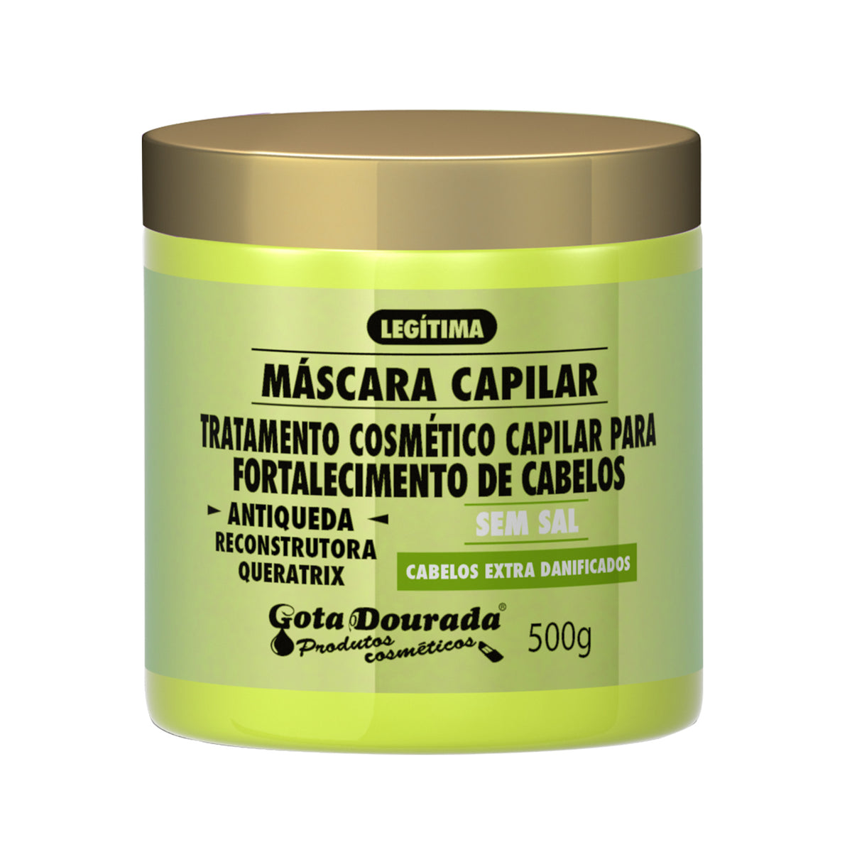 Máscara Fortalecimento Antiqueda Gota Dourada 500gr