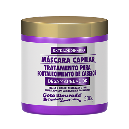 Máscara Fortalecimento Desamarelador Gota Dourada 500gr