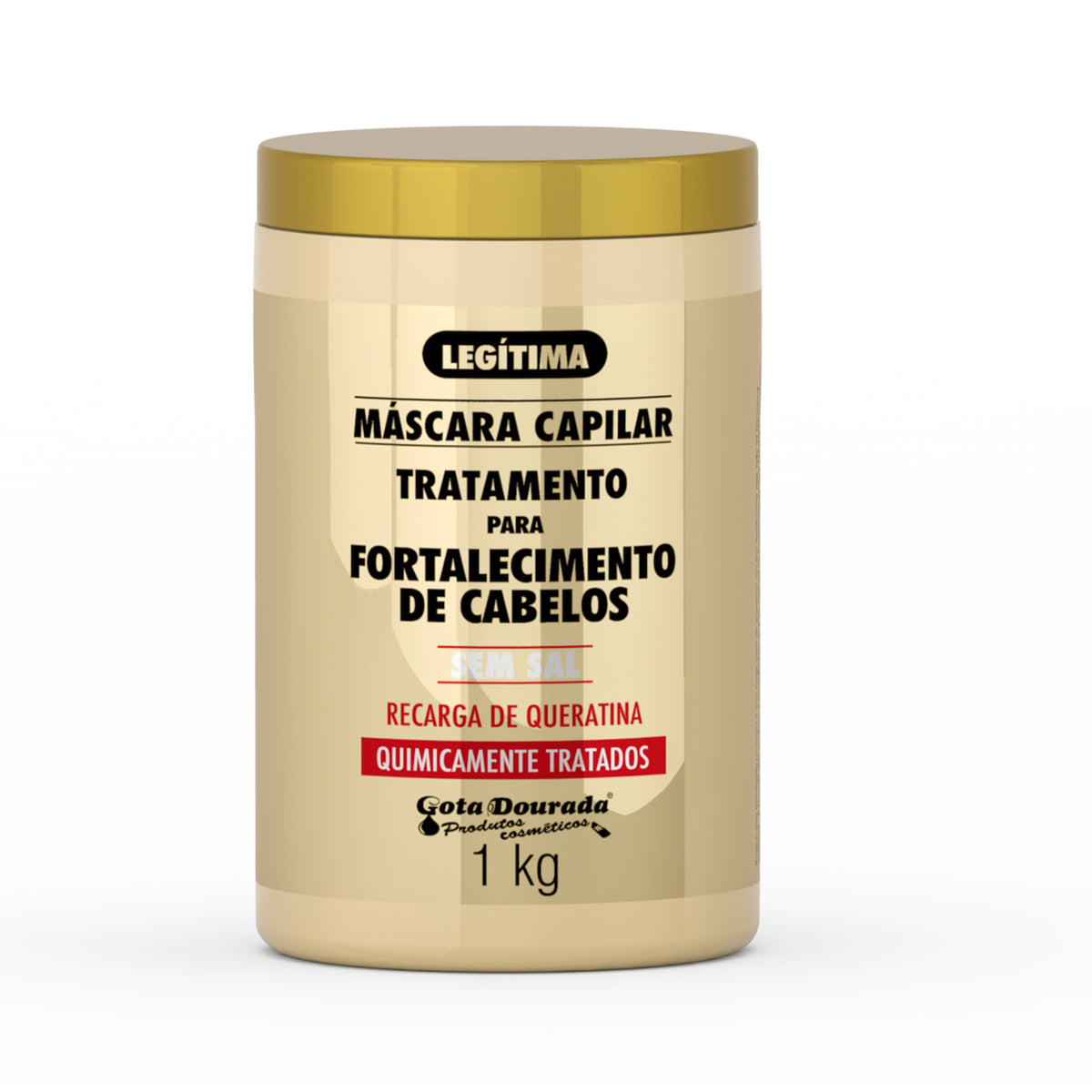Máscara Fortalecimento Quimicamente Tratados Gota Dourada 1 Kg