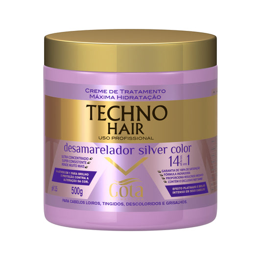 Máscara Techno Hair Desamarelador Gota Dourada 500g