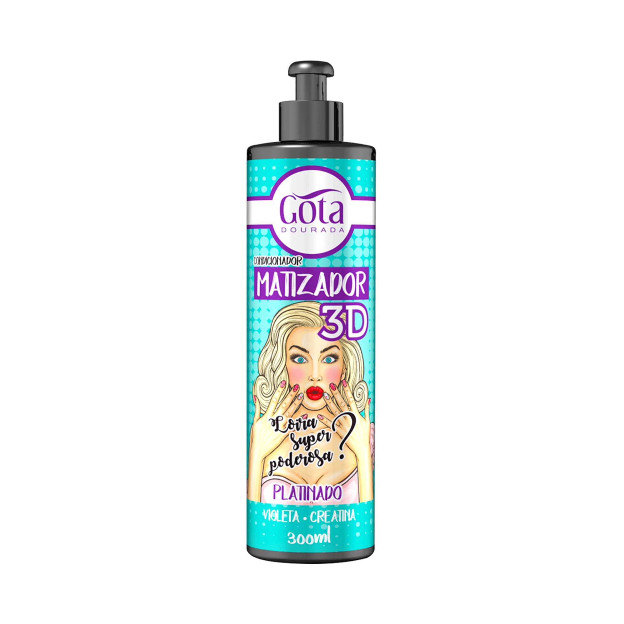 Matizador Condicionador 3D Platinado Gota Dourada 300 ml